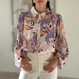 Fate Puffy Sleeve Button Down size S